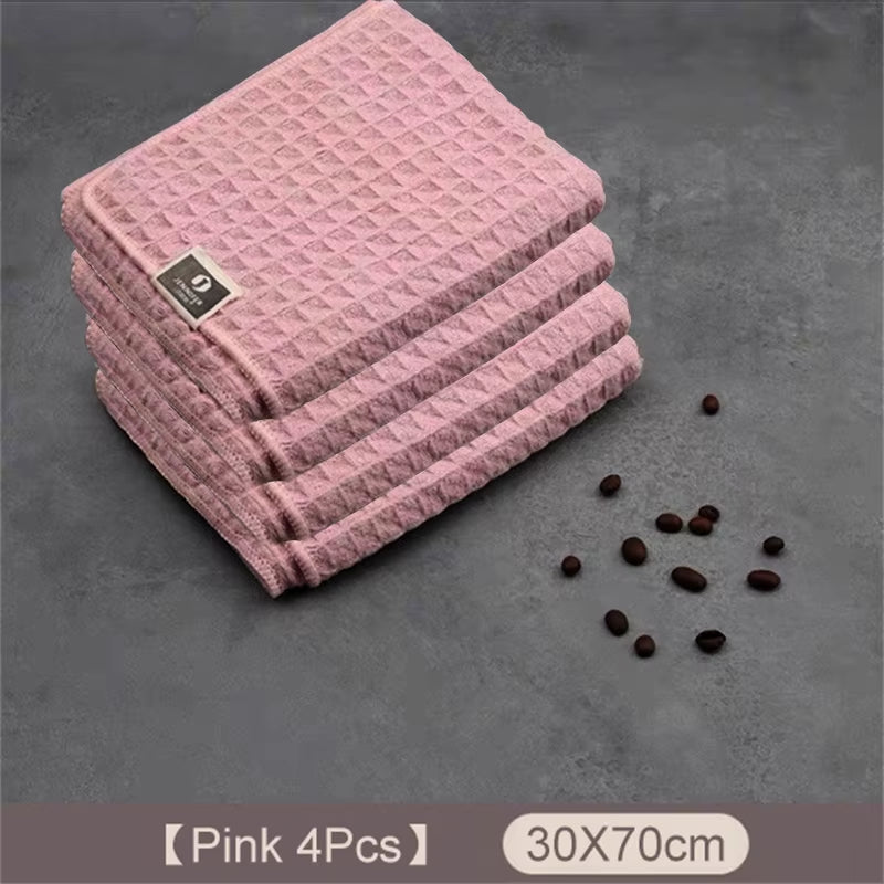 1/4Pc Coffee Bar Barista Cleaning Towel Super Absorbent Microfiber Cleaning Cloth Towels for Kitchen Home Coffee Machine Cleaner