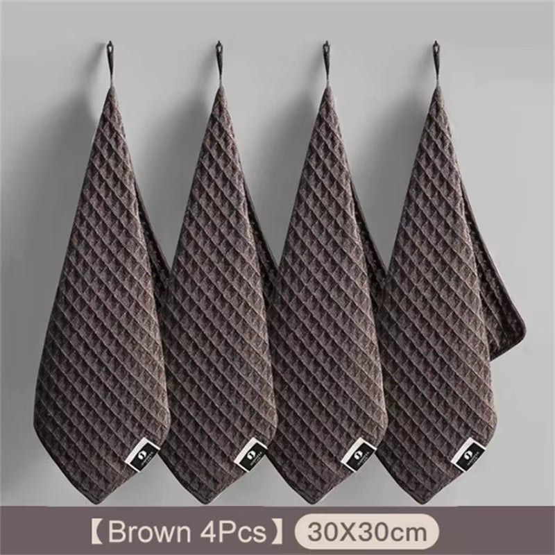 1/4Pc Coffee Bar Barista Cleaning Towel Super Absorbent Microfiber Cleaning Cloth Towels for Kitchen Home Coffee Machine Cleaner