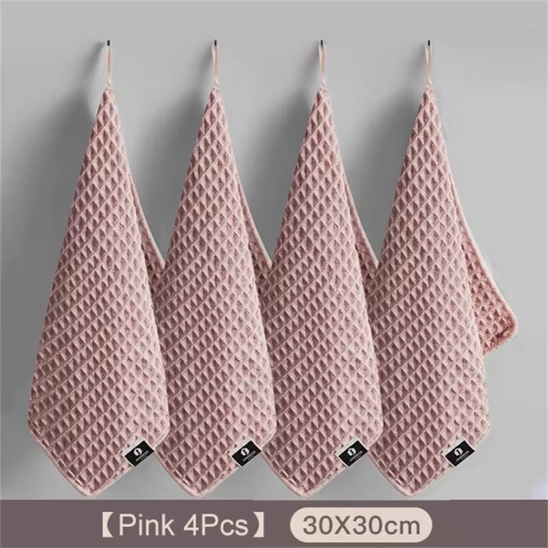 1/4Pc Coffee Bar Barista Cleaning Towel Super Absorbent Microfiber Cleaning Cloth Towels for Kitchen Home Coffee Machine Cleaner