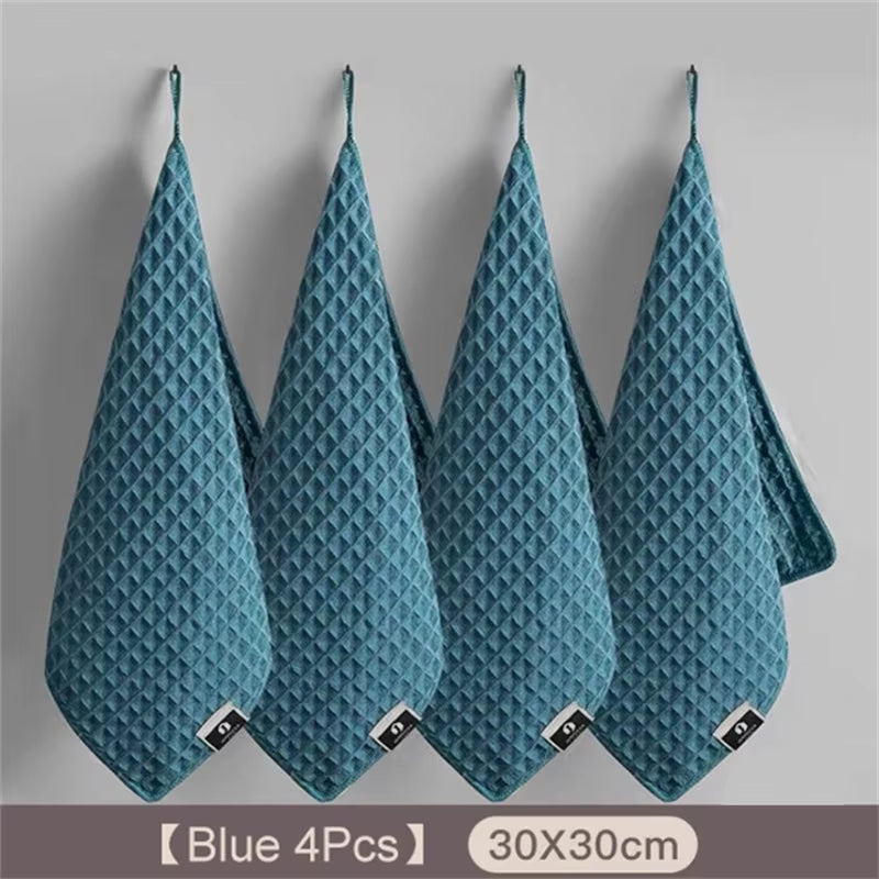 1/4Pc Coffee Bar Barista Cleaning Towel Super Absorbent Microfiber Cleaning Cloth Towels for Kitchen Home Coffee Machine Cleaner