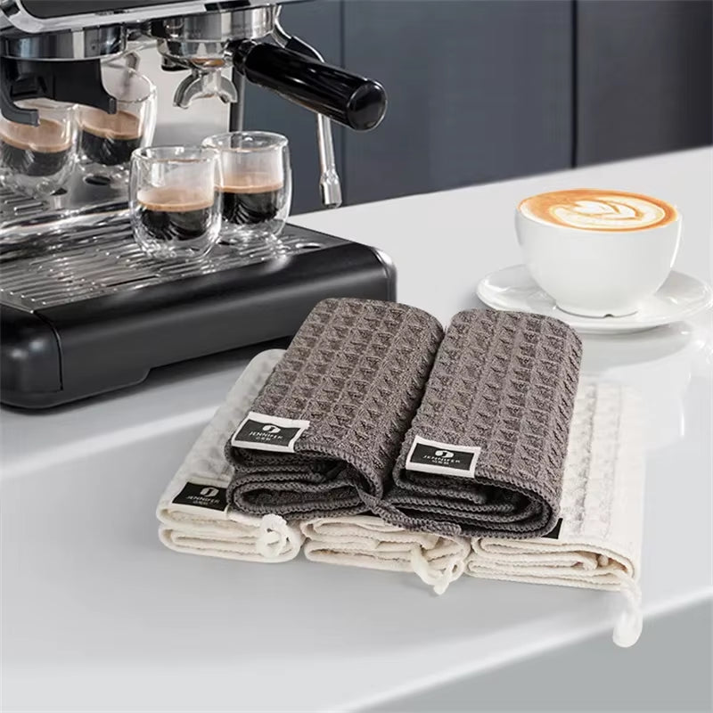 1/4Pc Coffee Bar Barista Cleaning Towel Super Absorbent Microfiber Cleaning Cloth Towels for Kitchen Home Coffee Machine Cleaner